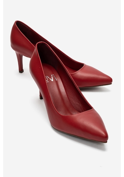 Luvi Shoes Clyde Kırmızı Cilt Hakiki Deri Kadın Topuklu Ayakkabı