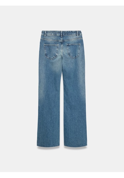 Dilvin 72380 %100 Pamuk Flare Jean Kırmızı