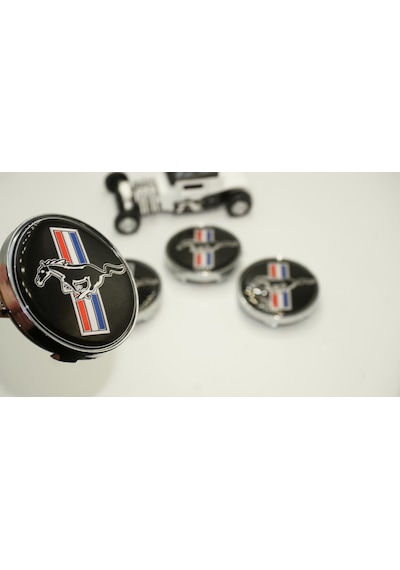 Dk Tuning Mustang Koşan At Jant Göbeği Kapak Seti 60mm