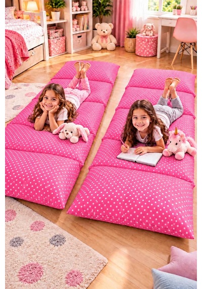 Pufi 5 Bölmeli Yer Yatağı 60x170 Cm Çıkarılabilir Yastıklı, Yıkanabilir Kılıflı, Katlanabilir Oyun Ve Misafir Minderi Pembe Pufi 5 Bölmeli Yer Yatağı 60x170 Cm Çıkarılabilir Yastıklı, Yıkanabilir Kılıflı, Katlanabilir Oyun Ve Misafir Minderi Pembe