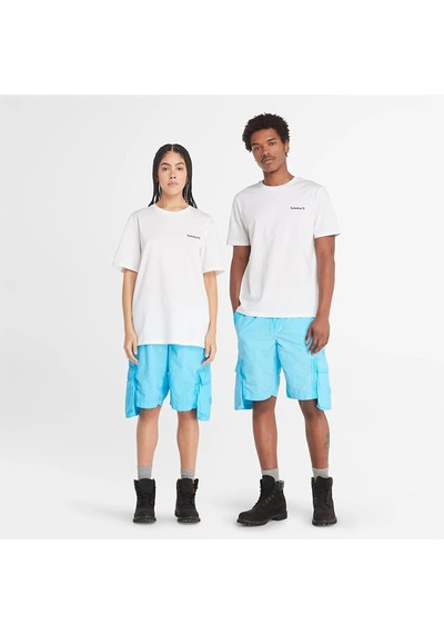 Timberland Small Linear Logo Print Tee Erkek Tişört Tb0a5qqt1001 Beyaz
