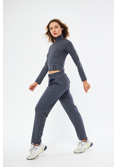 Lesa Wear Soft Touch Balıkçı Yaka Bluz Antrasit Antrasit