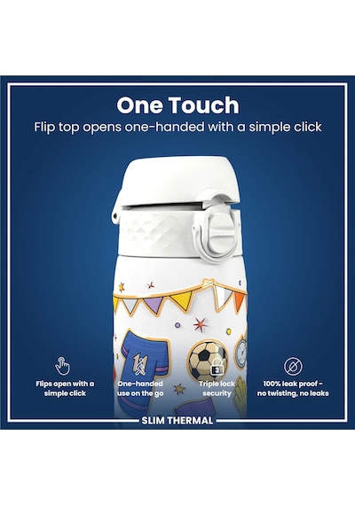 Ion8 - İnce Su Termosu - Futbol - 500 Ml - Sızdırmaz Çok Renkli