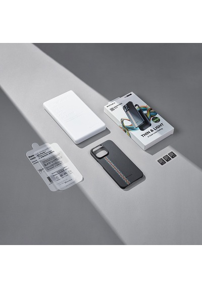 Apple Uyumlu iPhone 15 Pro Max Telefon Kılıfı Magsafe 600d Aramid Fiber Pitaka Orchestra Rhapsody Siyah