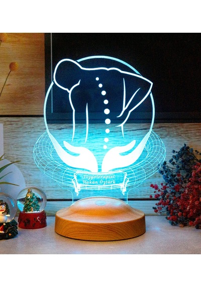 Fizyoterapiste Hediye Kişiye Özel 3D Led Lamba