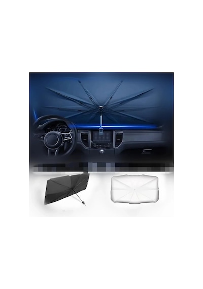 Katlanabilir Oto Güneşlik Şemsiye 75x140 Cm Uv Korumalı Ön Cam Gölgelik Aksesuarı