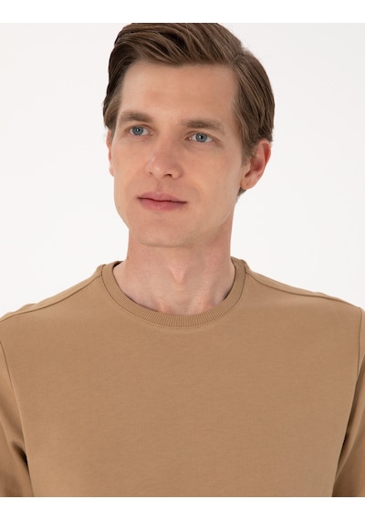 Pierre Cardin Erkek Açık Kahverengi Sweatshirt 50314054-vr002 Açık Kahverengi