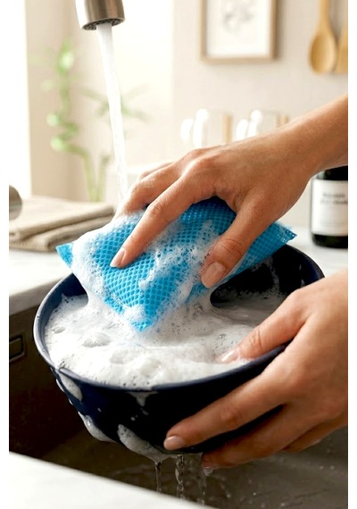 Myclean Petek Dokulu Bulaşık Süngeri Sihirli Pratik Sünger