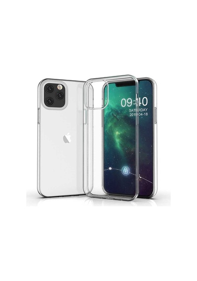 Apple Uyumlu iPhone 12 Pro Kılıf Zore Süper Silikon Kapak Renksiz