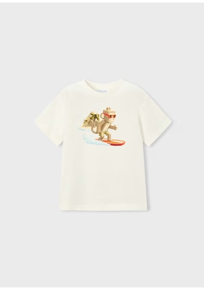 Mayoral Erkek Çocuk T-shirt 3077 Krem