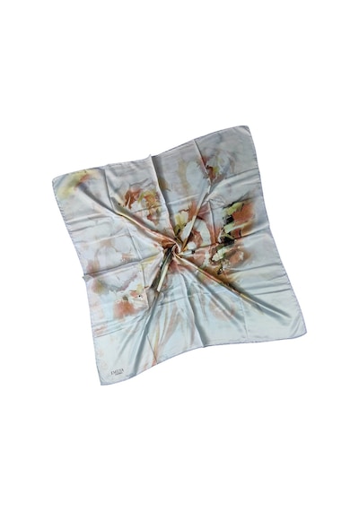 Mim Eşarp Emilya Rayon Çiçek Desenli Eşarp 90x90 Cm Açık Kahve