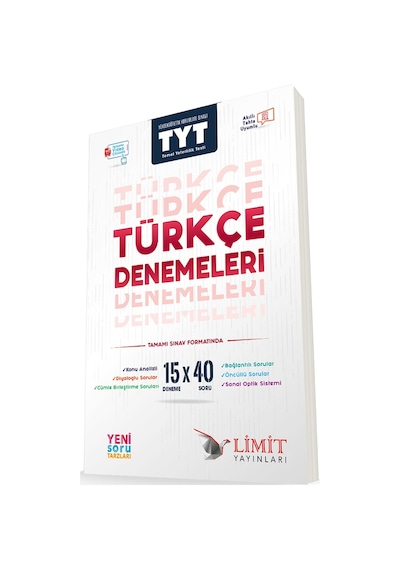 TYT Türkçe 15x40 Denemeleri -  Limit Yayınları