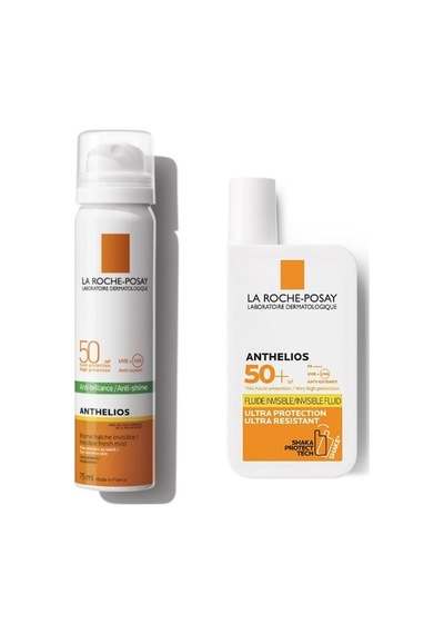 La Roche Posay Anthelios SPF 50+ Invisible Yüksek Koruma Güneş Kremi 50 ML + La Roche Posay SPF 50 Parlama Karşıtı Güneş Kremi 75 ML