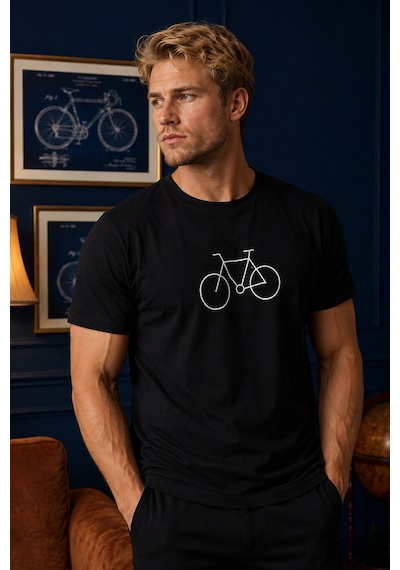 Pijamask Erkek Siyah Bisiklet Baskılı Kısa Kollu Pijama Takımı Rahat Kesim Alt Üst Ev Giyim Seti Siyah Pijamask Erkek Siyah Bisiklet Baskılı Kısa Kollu Pijama Takımı Rahat Kesim Alt Üst Ev Giyim Seti Siyah