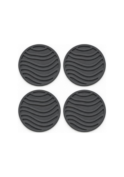 Rıpple Mini Dalga %100 Silikon Bardak Altlığı 8 Cm 4'lü Set Gri Çok  Renkli