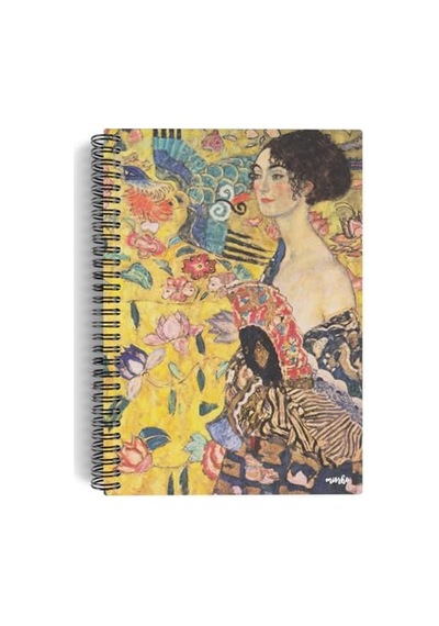 Gustav Klimt/lady With A Fan,1917-18 Spiralli Defter 15 A5 Çizgisiz 100 Sayfa Sanat
