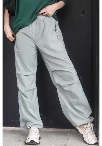 Madmext Mint Yeşili Paraşüt Jogger Kadın Pantolon Mg1726-mint Yeşili Mint Yeşili