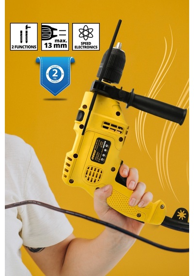 Assur ASR206-02-01 500W 13MM Elektrikli Matkap Sarı