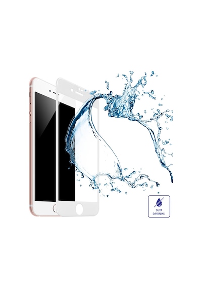 Bufalo Apple Uyumlu   iPhone 8 / 7 Ekran Koruyucu 9D Temperli Cam - Beyaz