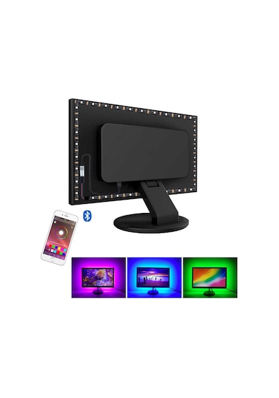 Triline Bluetooth Tv Arkası Rgb Usb Şerit Led Aydınlatma 16 Renk (407210966)
