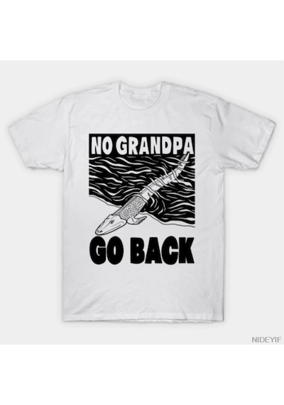 Tarzsokak Büyükbaba T-shirt Erkek Kadın %100 Pamuklu Tişört Kısa Kollu Üstler 1208-3 Beyaz