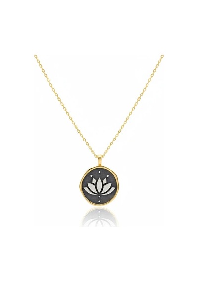 G&a Jewels - Lotusun Uyanışı - 925 Ayar Oksitli Yaldız Altın Kaplama Gümüş Kolye Altın - Gümüş 40+5 Cm G&a Jewels - Lotusun Uyanışı - 925 Ayar Oksitli Yaldız Altın Kaplama Gümüş Kolye Altın - Gümüş 40+5 Cm