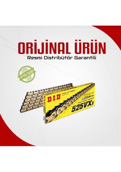 Dıd Kawasaki Nınja Zx-6r 1995-2002 525-108 Bakla X-ringli Zincir Gold Renk