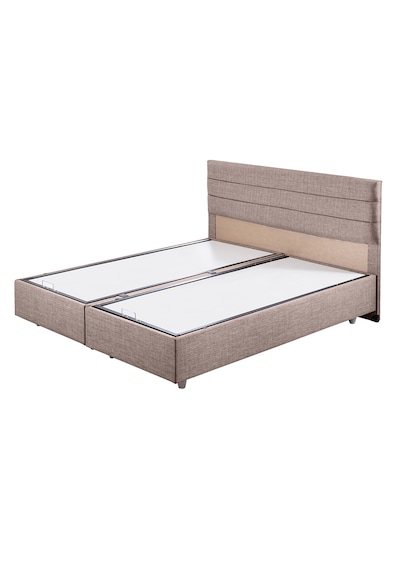 Sofia Çift Kişilik Baza Başlık Letto Yatak Seti - Açık Kahve 140 x 190