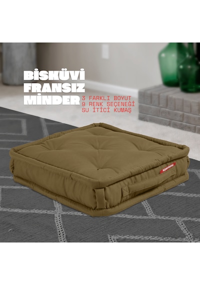 Xpermate Bisküvi Minder Petek Önü Fransız 55x55x14 Kahverengi