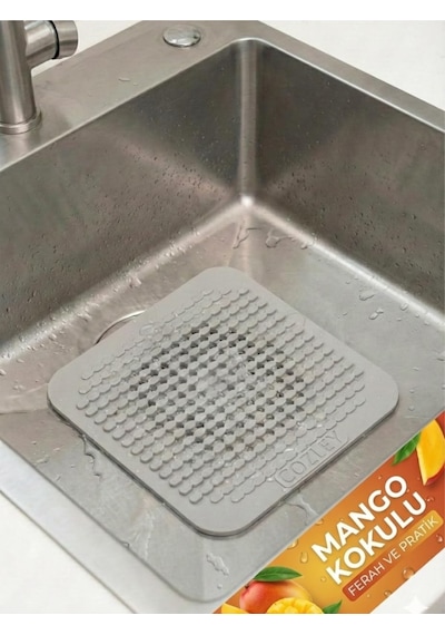 3'lü Kokulu Süzgeçli Banyo,mutfak,lavabo Gider Kapatıcı Kapak Mat Silikon Lavabo Ve Yer Gider K Standart