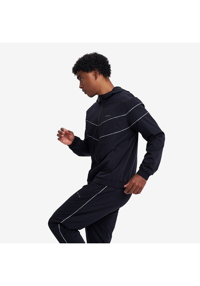Lescon Siyah Erkek Fermuarlı Kapüşonlu Sweatshirt 26n-1157