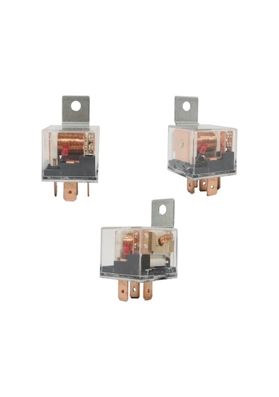 Şeffaf Mini Role 12v 5 Ayaklı 40 Amper 5adet