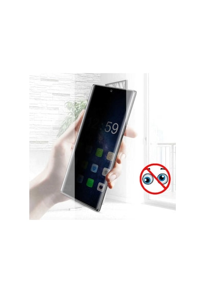 For Samsung Galaxy S10 Plus 9d Tam Kaplayan Kavisli Gizlilik Filitreli Hayalet Flexible Polymer Nano