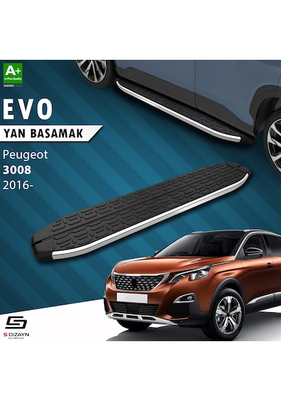 S-dizayn Peugeot 3008 2 Evo Krom Yan Basamak 183 Cm 2016-2023 A+ Kalite