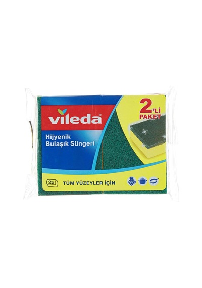 Vileda Hijyenik Düz Bulaşık Süngeri 2 x 2'li