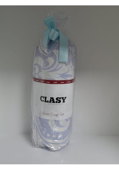 Clasy Ranforce Lastikli Çarşaf Seti Tek Kişilik Desenli Mavi Çok Renkli