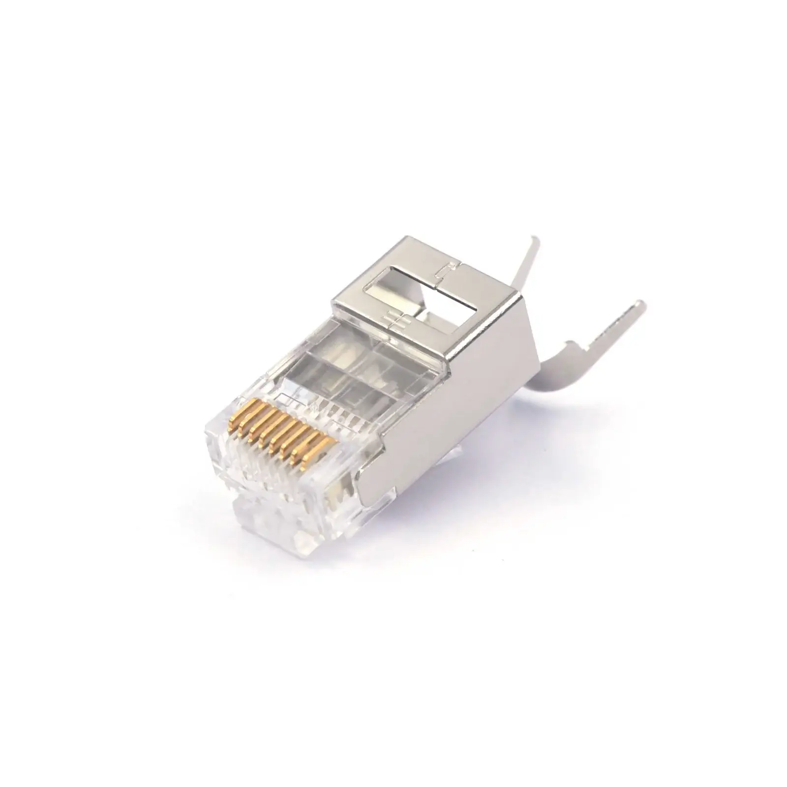 Molix Mx-507 Cat7 Rj45 Konnektör - Metal Zırhlı Stp/ftp 10gbps Yüksek Hızlı Network Jack 100'lük Paket