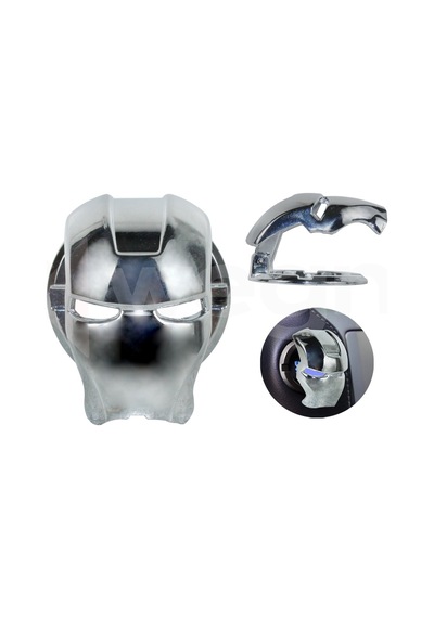 Wegna Ac01-001 Iron Man Start Stop Koruyucu Kapak Gümüş Metal Krom Aksesuar -