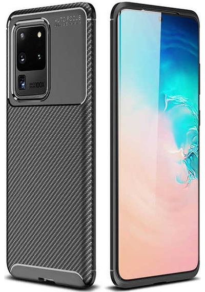 Galaxy S20 Ultra Kılıf Zore Negro Silikon Kapak Kahverengi