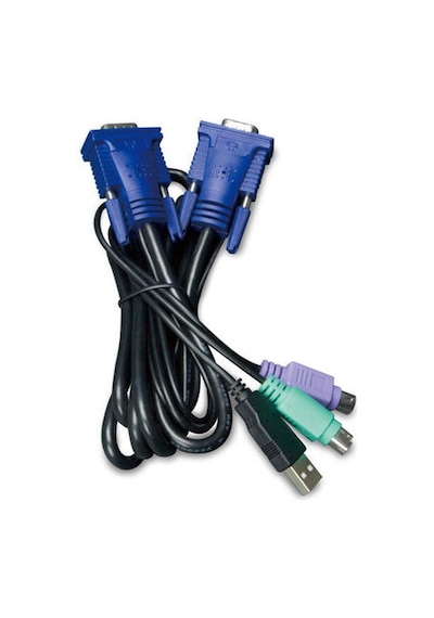Planet PL-KVM-KC1-3 3 Mt PS2 to USB Çevirici KVM Switch Kablosu