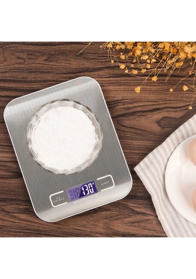 Hubrendy Çer Lüx Dijital Mutfak Terazisi 5 Kg 1 Gr Hassas Paslanmaz Çelik + Pil 687187