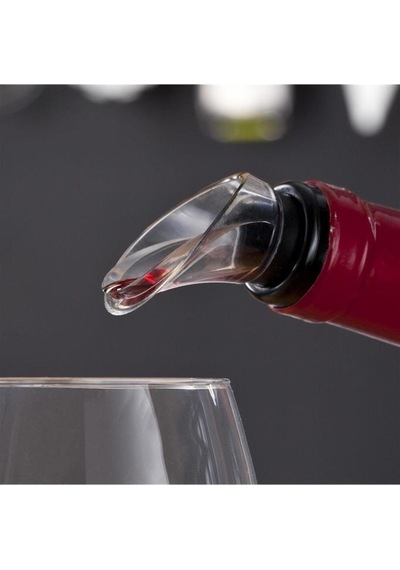 Vacu Vin Şarap Dökücü Kristal Siyah 2 Parça Çok Renkli
