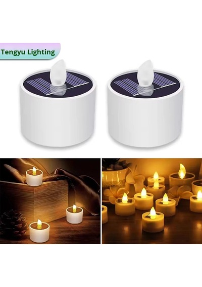 Mum Alevi Efektli Solar Led Bahçe Lambası - Güneş Enerjili Dekoratif Mum Işığı 6 Adet 6 ADETLİ SET