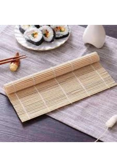 Lexroo Bambu Sushi Sarma Hasırı 24x24 Cm Doğal Bambu Sushi Mat Sushi Maker İçin Rulo Sarma Matı