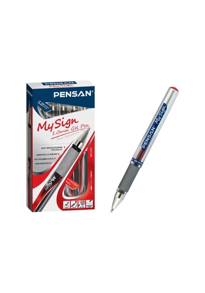 Pensan My Sıgn Jel Kalem 1 Mm Kırmızı 12'Li Kutu