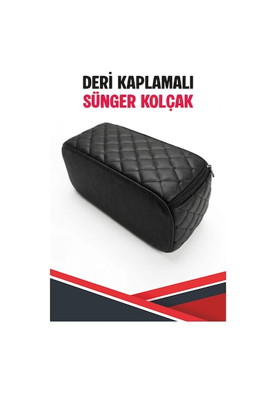 Fiat 126 Bis İle Uyumlu Sünger Kolçak Siyah Deri Siyah Dikişli