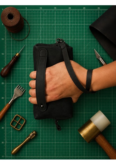 Vintage Leather Craft Hakiki Deri Erkek Çantası Siyah