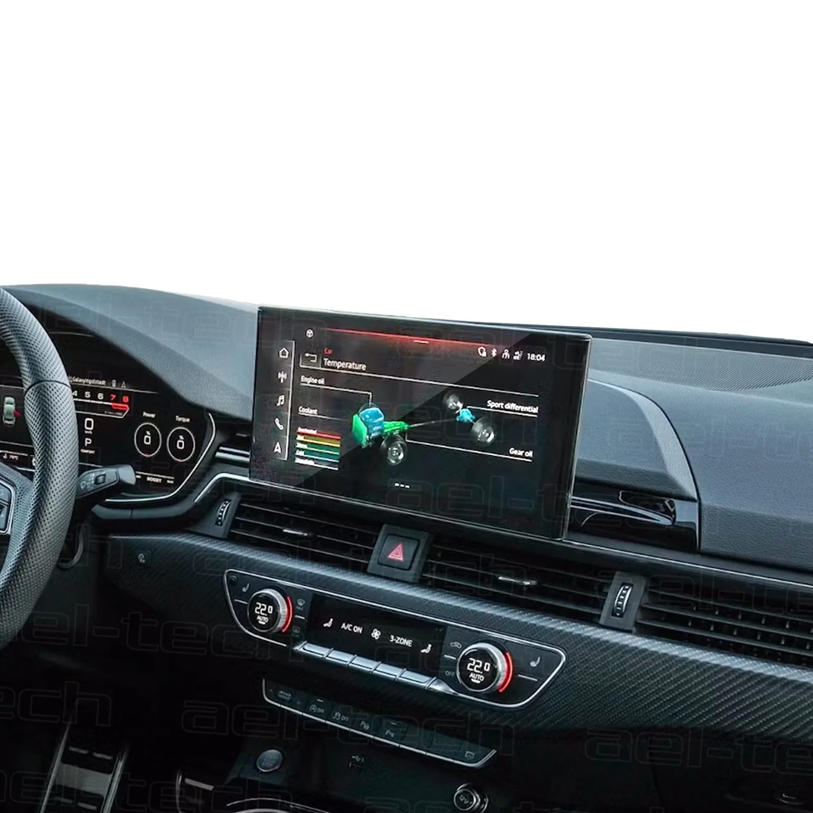Audi A5 2020-2024 Uyumlu 10.1 İnç Navigasyon 9h Nano Ekran Koruyucu 9H Nano Ekran Koruyucu