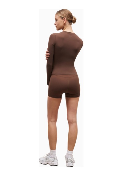 Because Of Alice Base Sculpting Long Sleeve Top Uzun Kollu Şekillendirici Kadın Üst Kahverengi
