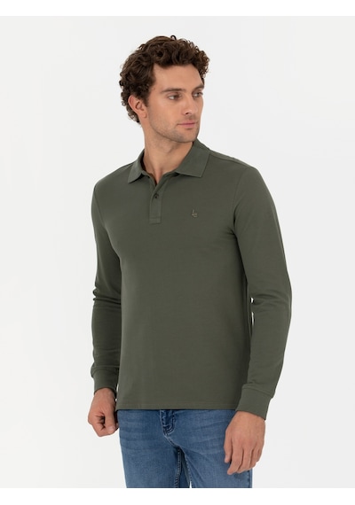 Koyu Yeşil Slim Fit Sweatshirt